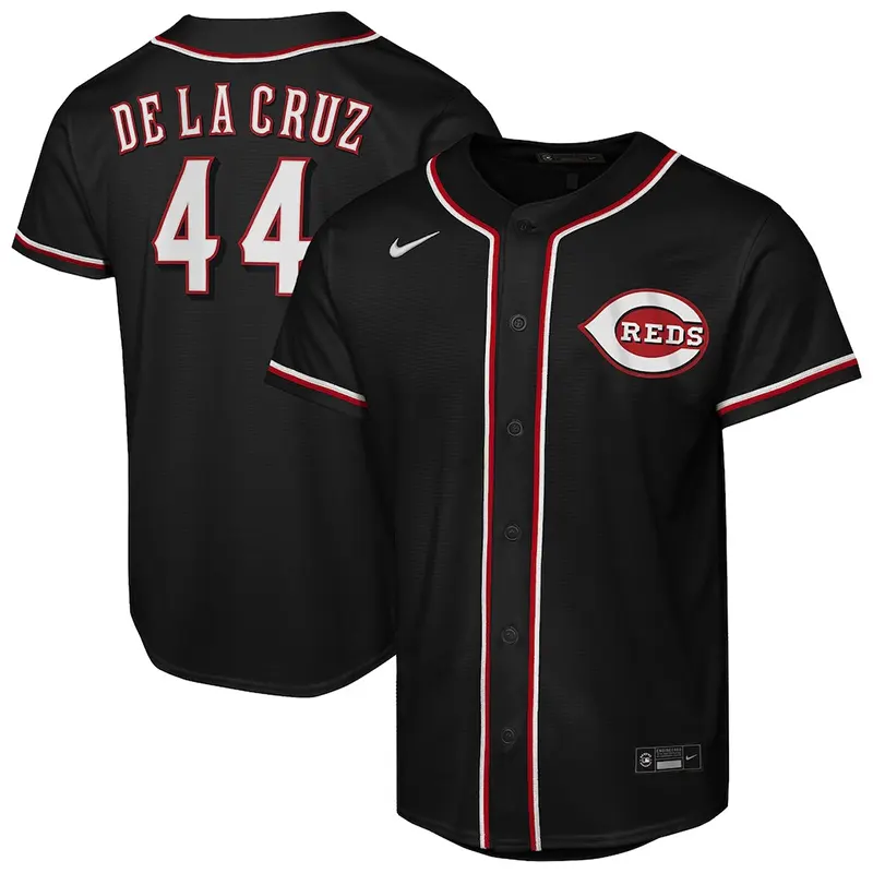 MLB Youth Cincinnati Reds Elly De La Cruz Nike Black Player Jersey