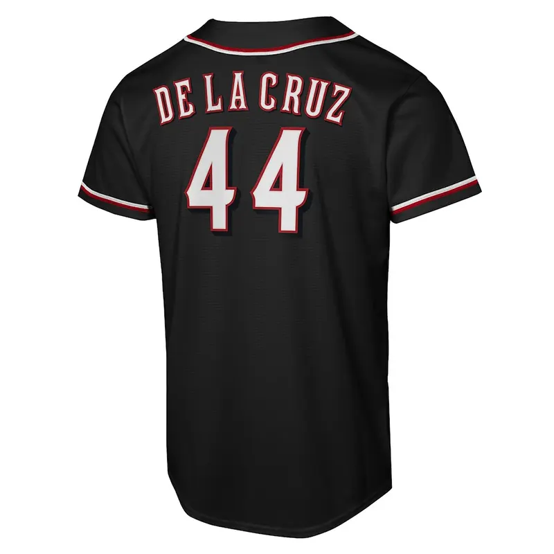 MLB Youth Cincinnati Reds Elly De La Cruz Nike Black Player Jersey - Image 3
