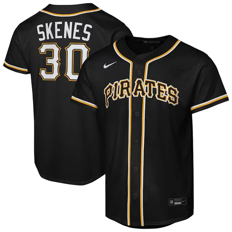 MLB Youth Pittsburgh Pirates Paul Skenes Nike Black Player Jersey