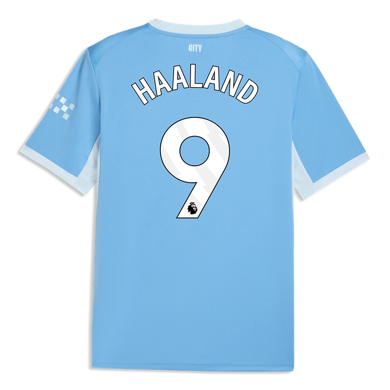 Man Manchester City FC City Home Jersey 2026/27 With HAALAND 9 Printing Blue-Icy Blue - Image 2