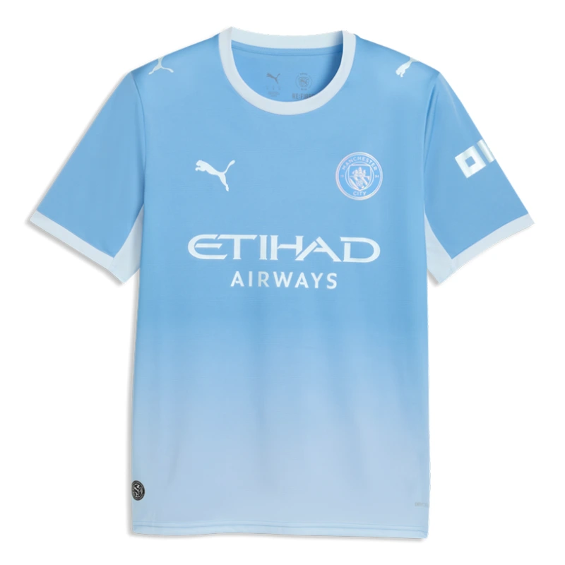 Man Manchester City FC City Home Jersey 2026/27 With HAALAND 9 Printing Blue-Icy Blue
