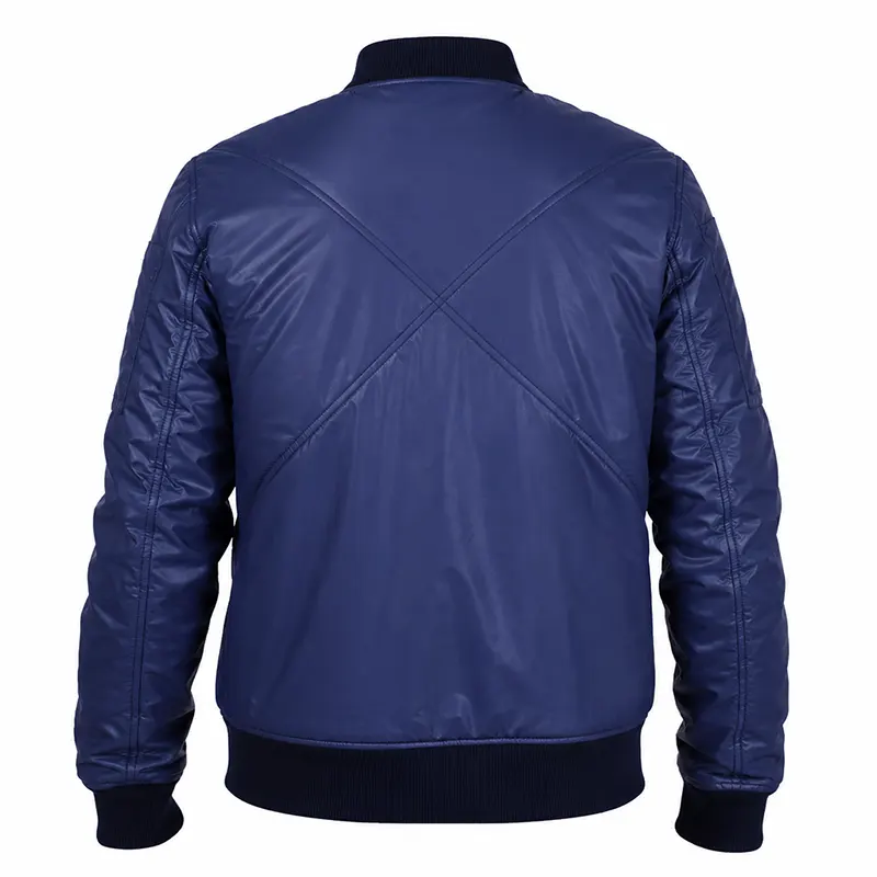 Marcus Holloway Blue Bomber Jacket - Image 3