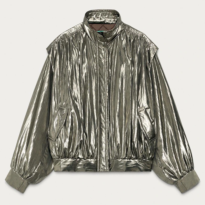 Marisa Berenson X ZARA Metallic Jacket