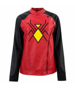 Marvel Spider-Woman Sidezip Leather Jacket