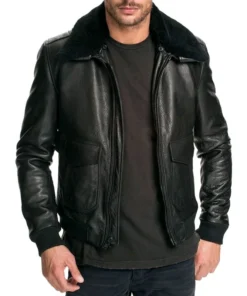 Men Air Force Leather Bomber Jacket