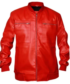 Men Light Weight Bomber Soft Lamb Leather Jacket