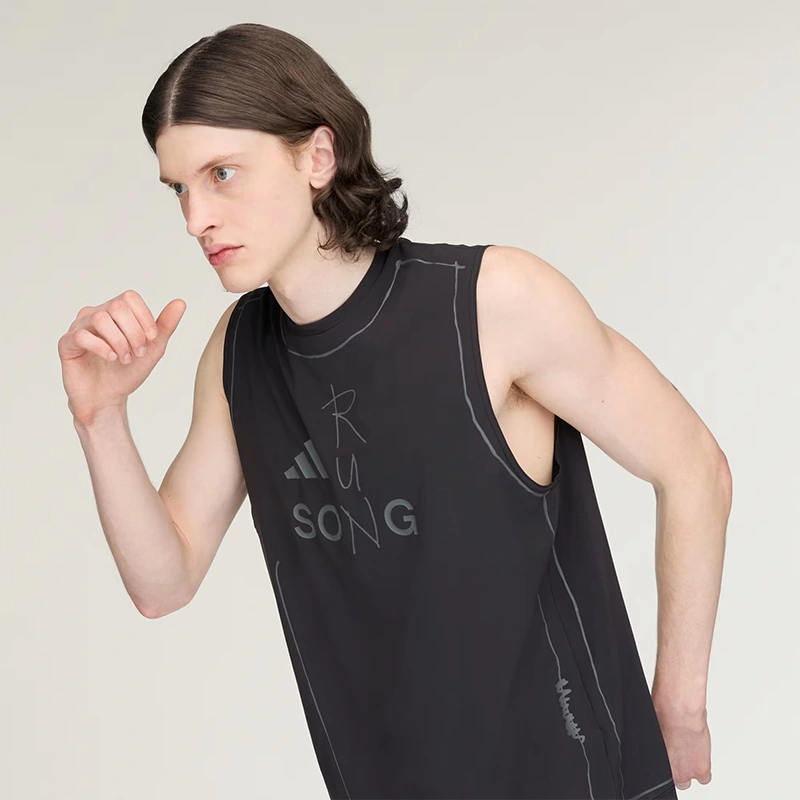 Men's Adidas x Song For The Mute adi365 Black Running Tank Top - Image 7