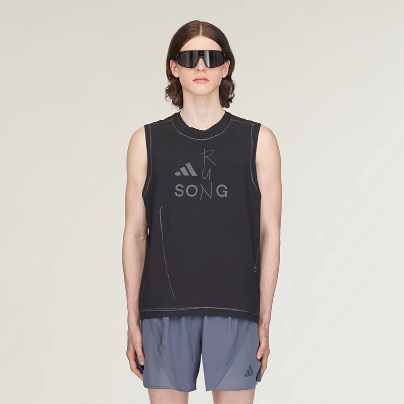 Men's Adidas x Song For The Mute adi365 Black Running Tank Top - Image 3