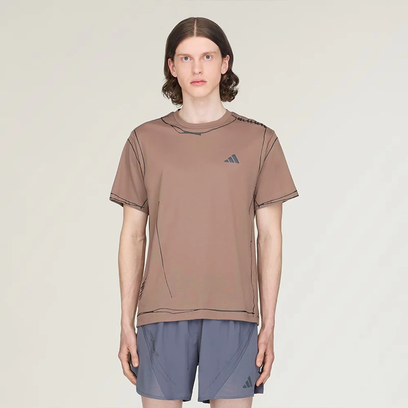 Men's Adidas x Song For The Mute adi365 Running Unitefit Trace Brown T-Shirt - Image 8