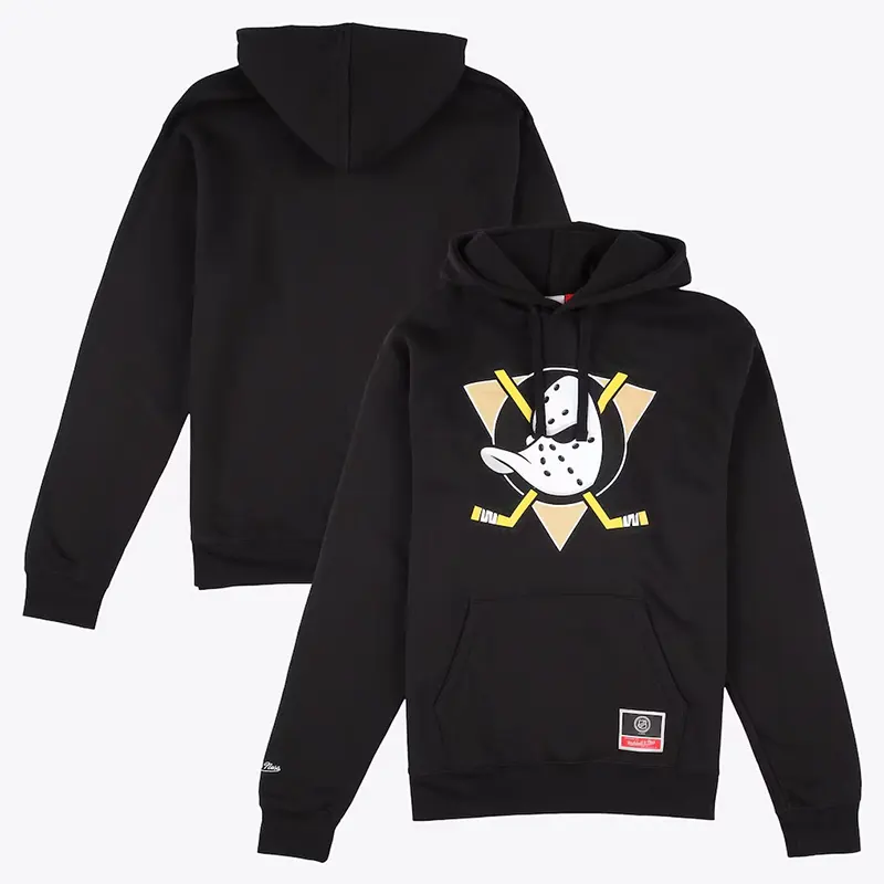 Mens Anaheim Ducks Mitchell & Ness Team Logo Hoodie - Image 3