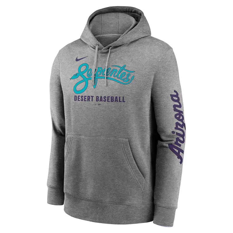 Mens Arizona Diamondbacks Nike Heather Charcoal City Connect Club Hoodie