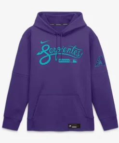 Mens Arizona Diamondbacks Nike Purple Authentic Collection City Connect Therma-FIT Hoodie