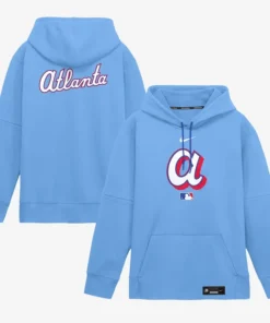 Mens Atlanta Braves Nike Light Blue 2026 City Connect Authentic Collection Therma-FIT Hoodie