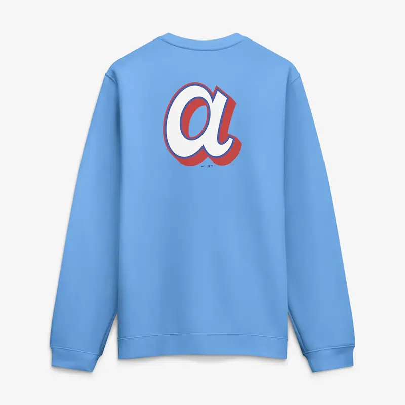 Mens Atlanta Braves Nike Royal 2026 City Connect Club 2-Hit Sweatshirt - Image 2