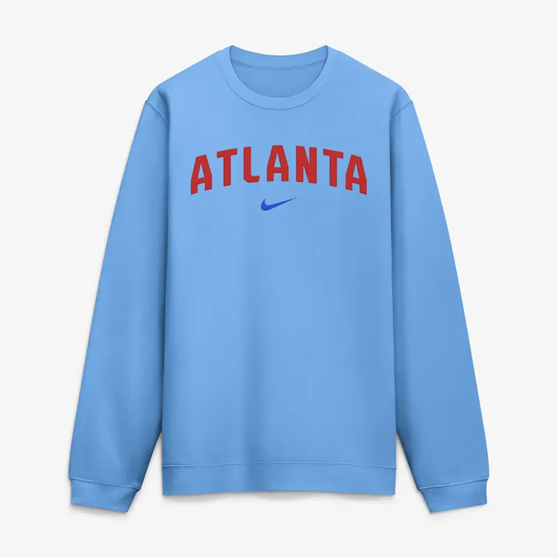 Mens Atlanta Braves Nike Royal 2026 City Connect Club 2-Hit Sweatshirt - Image 3