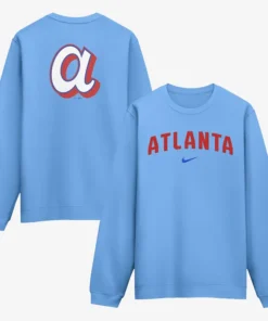 Mens Atlanta Braves Nike Royal 2026 City Connect Club 2-Hit Sweatshirt