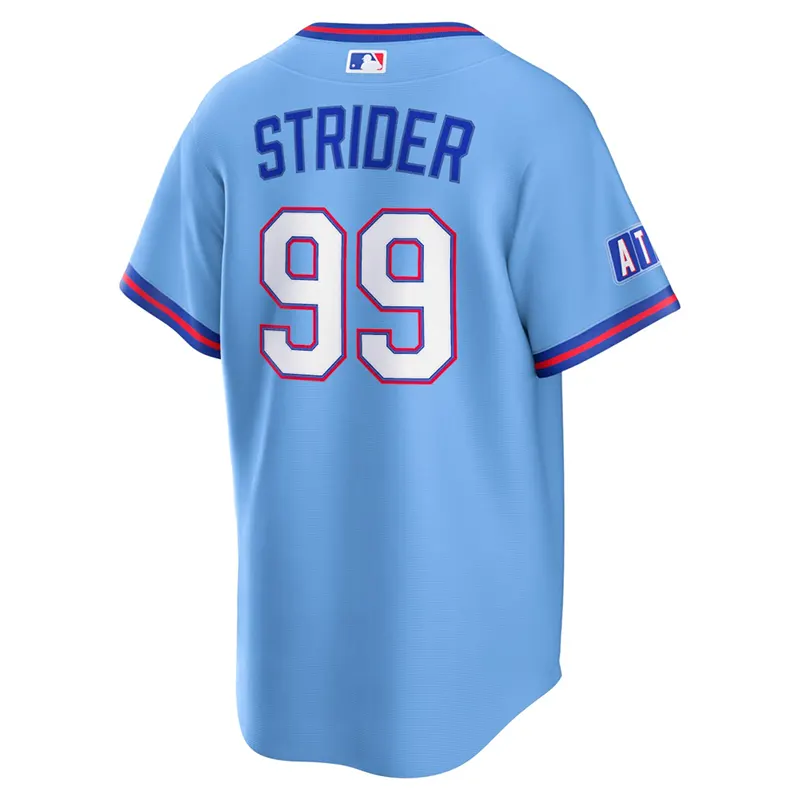 Mens Atlanta Braves Spencer Strider Nike Stadium Jersey - Image 3