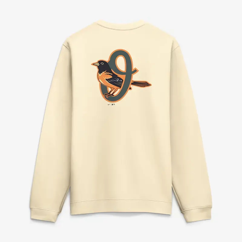 Men's Baltimore Orioles Nike Cream 2026 City Connect Club 2-Hit Sweatshirt - Image 3