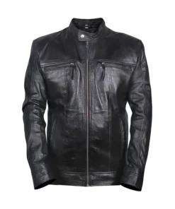 Men's Biker Black Leather Jacket