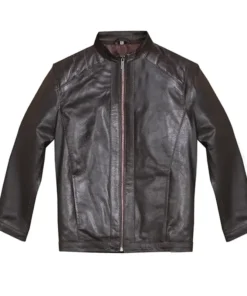 Men's Biker Dark Brown Leather Jacket