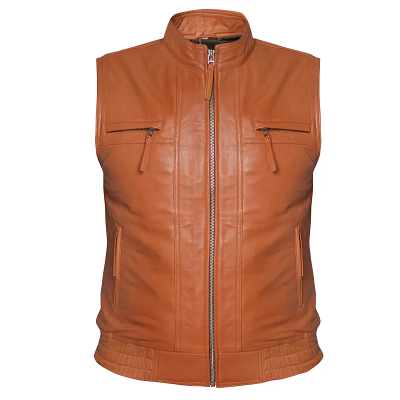 Men's Biker Rider Rocker Motorcycle Leather Vest