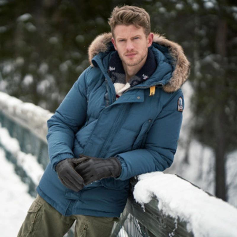 Mens Blue Parka Jacket