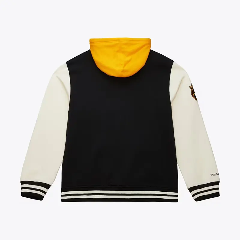 Mens Boston Bruins Mitchell & Ness Courtside Varsity Jacket - Image 3