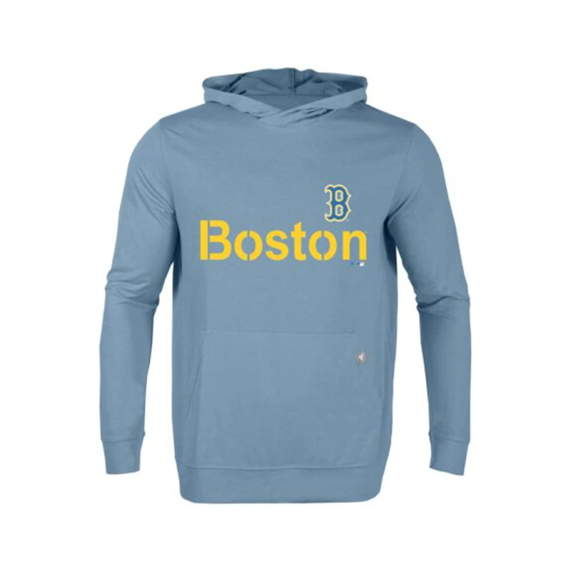 Men's Boston Red Sox Levelwear Light Blue City Connect Relay Hoodie