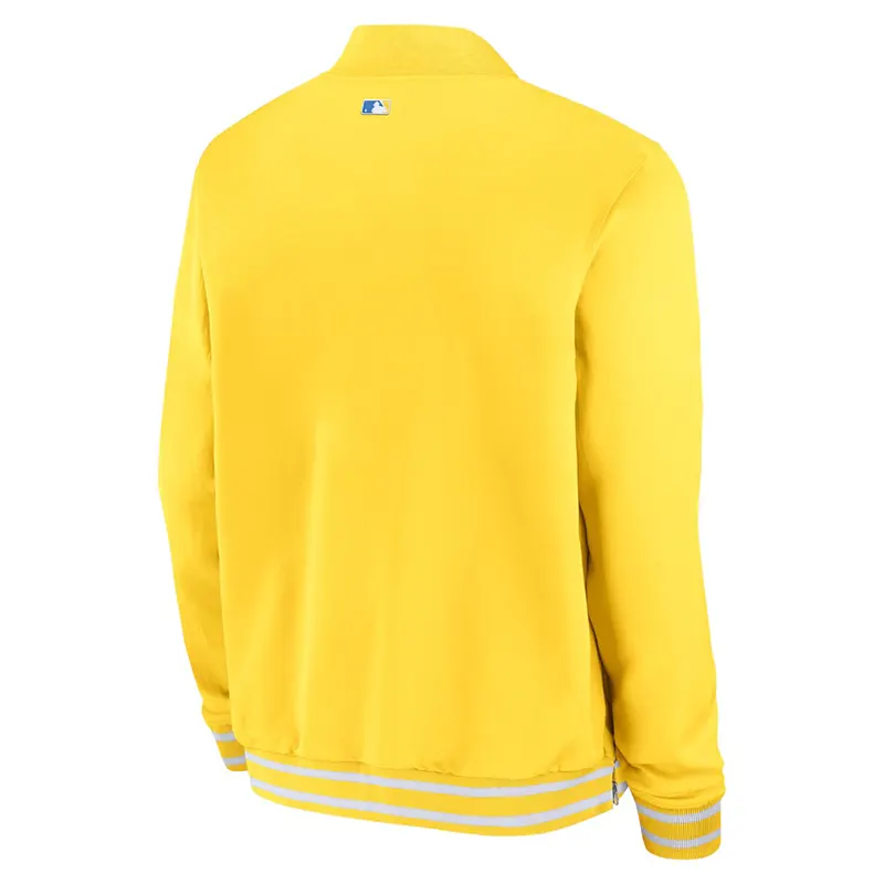 Mens Boston Red Sox Nike Gold Game Time Bomber Full-Zip Jacket - Image 3