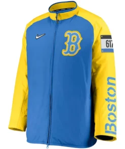 Mens Boston Red Sox Nike Light Blue Baseball Dugout Full-Zip Jacket