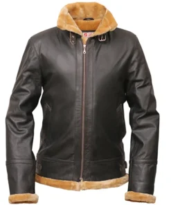 Flight Aviator Brown Shearling Leather Jacket