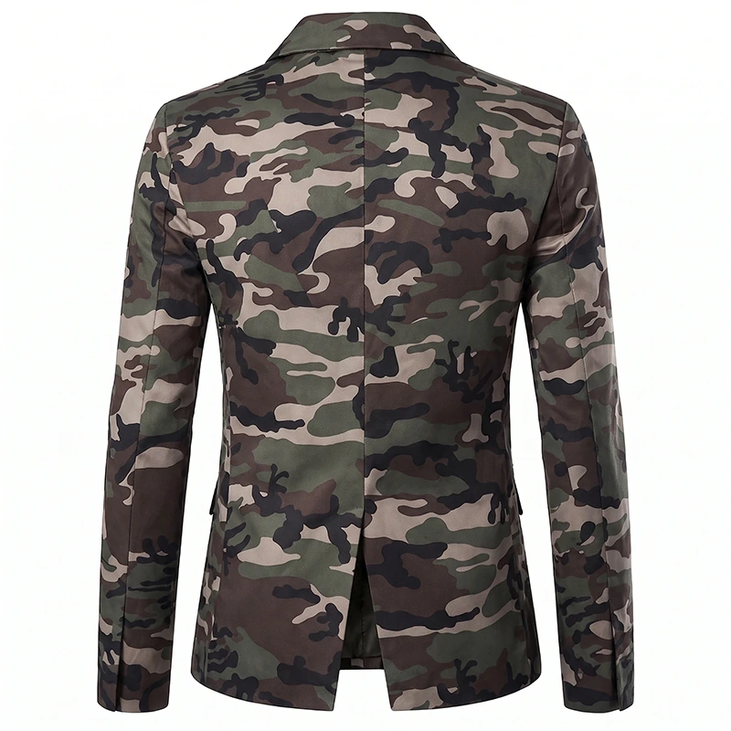 Mens Camouflage Cotton Blazer - Image 2
