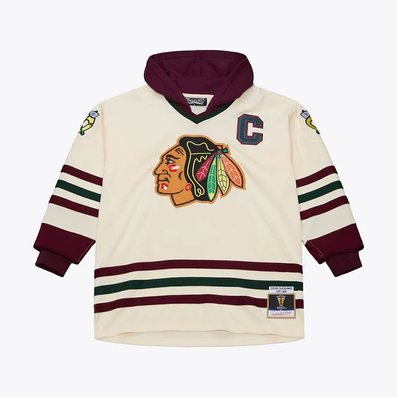 Mens Chicago Blackhawks Mitchell & Ness Just Don Jersey Hoodie