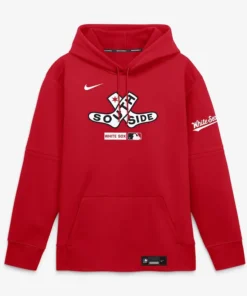 Mens Chicago White Sox Nike Red Authentic Collection City Connect Therma-FIT Hoodie