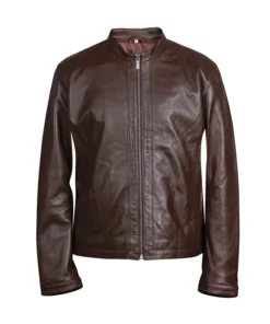 Men's Chocolate Brown Biker Leather Jacket