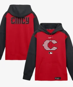 Mens Cincinnati Reds Nike Red 2026 City Connect Authentic Collection Therma-FIT Hoodie
