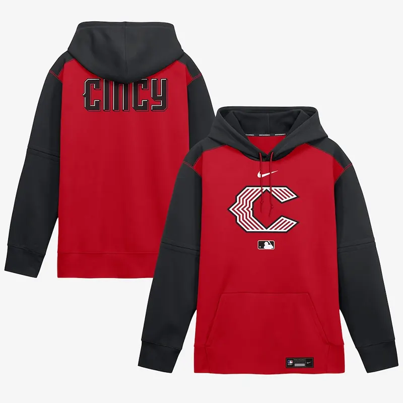 Mens Cincinnati Reds Nike Red 2026 City Connect Authentic Collection Therma-FIT Hoodie