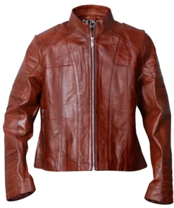 Men's Classic Cafe Racer Motorcycle Leather Jacket
