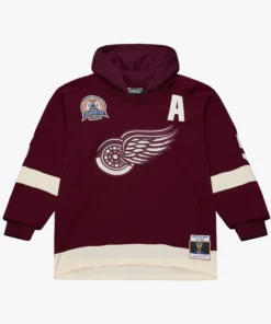 Mens Detroit Red Wings Mitchell & Ness Just Don Jersey Hoodie