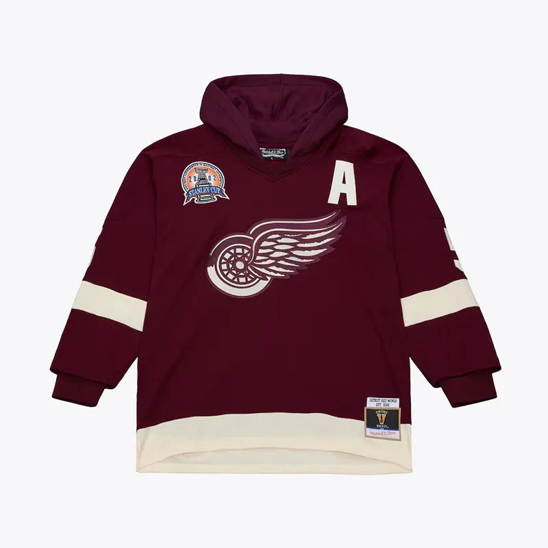 Mens Detroit Red Wings Mitchell & Ness Just Don Jersey Hoodie