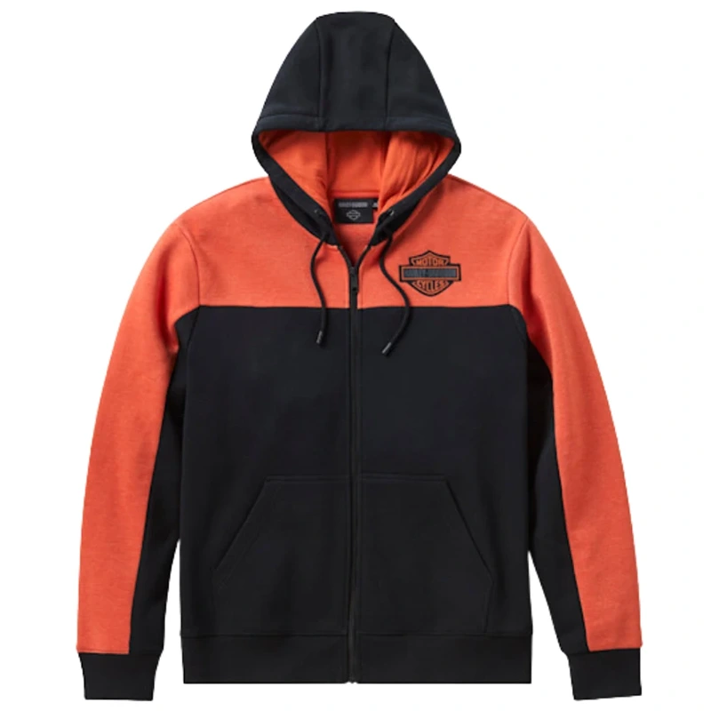 Men's H-D Essential Color Blocked Full Zip Hoodie