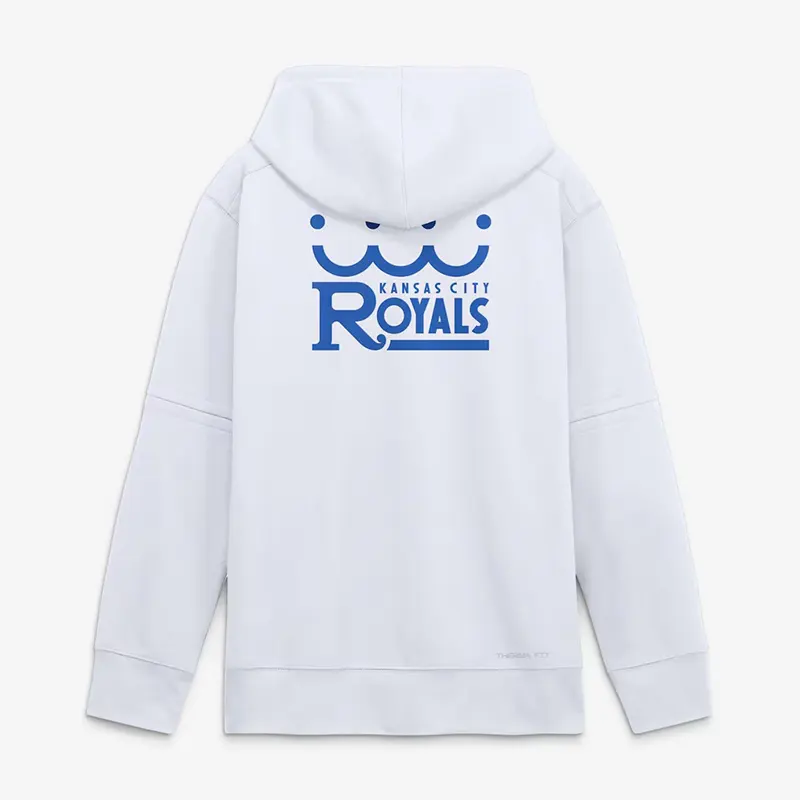 Mens Kansas City Royals Nike White 2026 City Connect Authentic Collection Therma-FIT Hoodie - Image 2