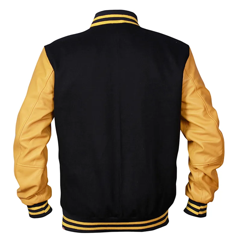 Men's Varsity Baseball Letterman Bomber Jacket - Image 3