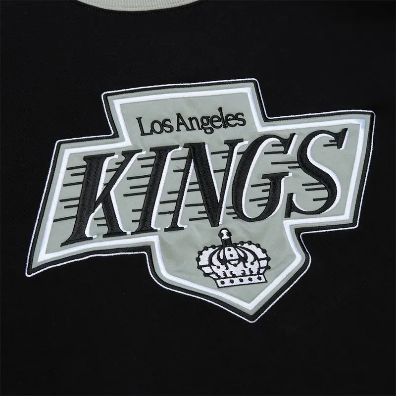 Mens Los Angeles Kings Mitchell & Ness Satin Insert Fleece Crew - Image 3