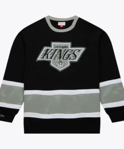 Mens Los Angeles Kings Mitchell & Ness Satin Insert Fleece Crew