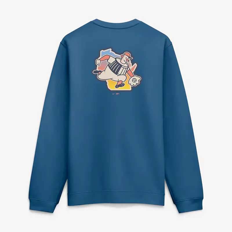 Men's Milwaukee Brewers Nike Blue 2026 City Connect Club 2-Hit Sweatshirt - Image 2