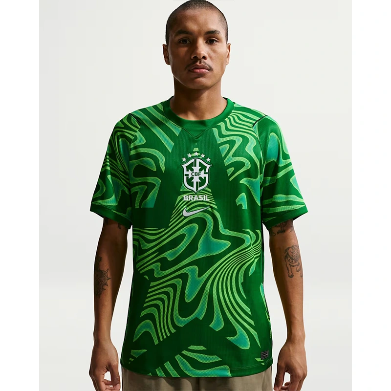 Men's Nike Brazil 2026 Stadium Goalkeeper Short-Sleeve Jersey