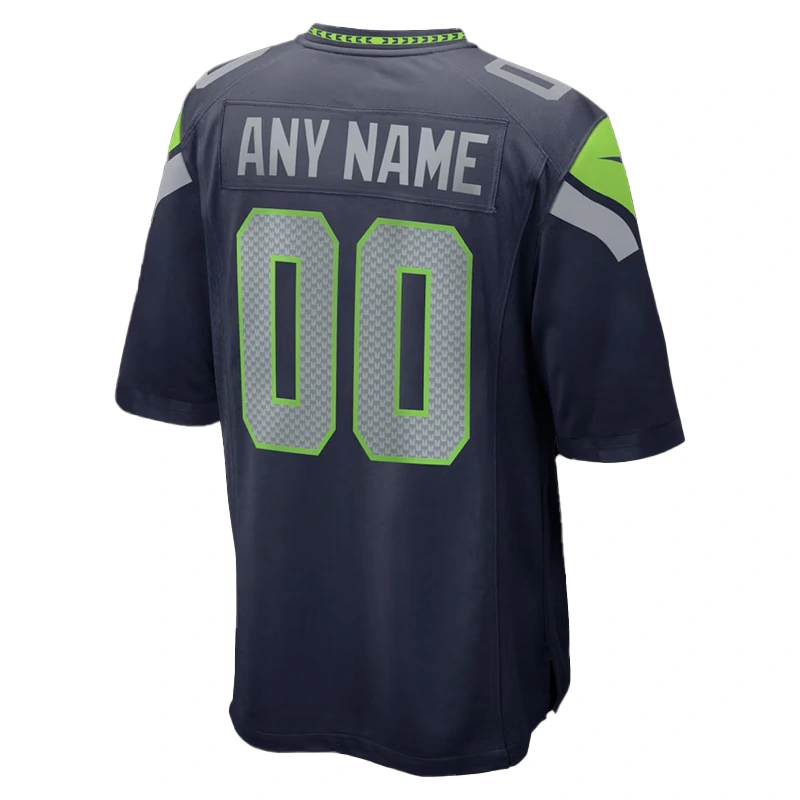 Mens Nike College Navy Seattle Seahawks Super Bowl LX Patch Game Jersey - Image 3