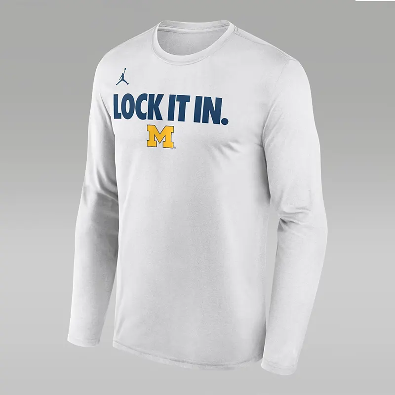 Mens Nike Michigan Wolverines 2026 On-Court Bench T-Shirt
