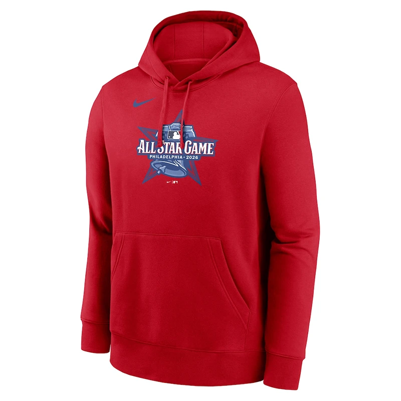 Men's Nike Red 2026 MLB All-Star Game Logo Club Pullover Hoodie - Image 2